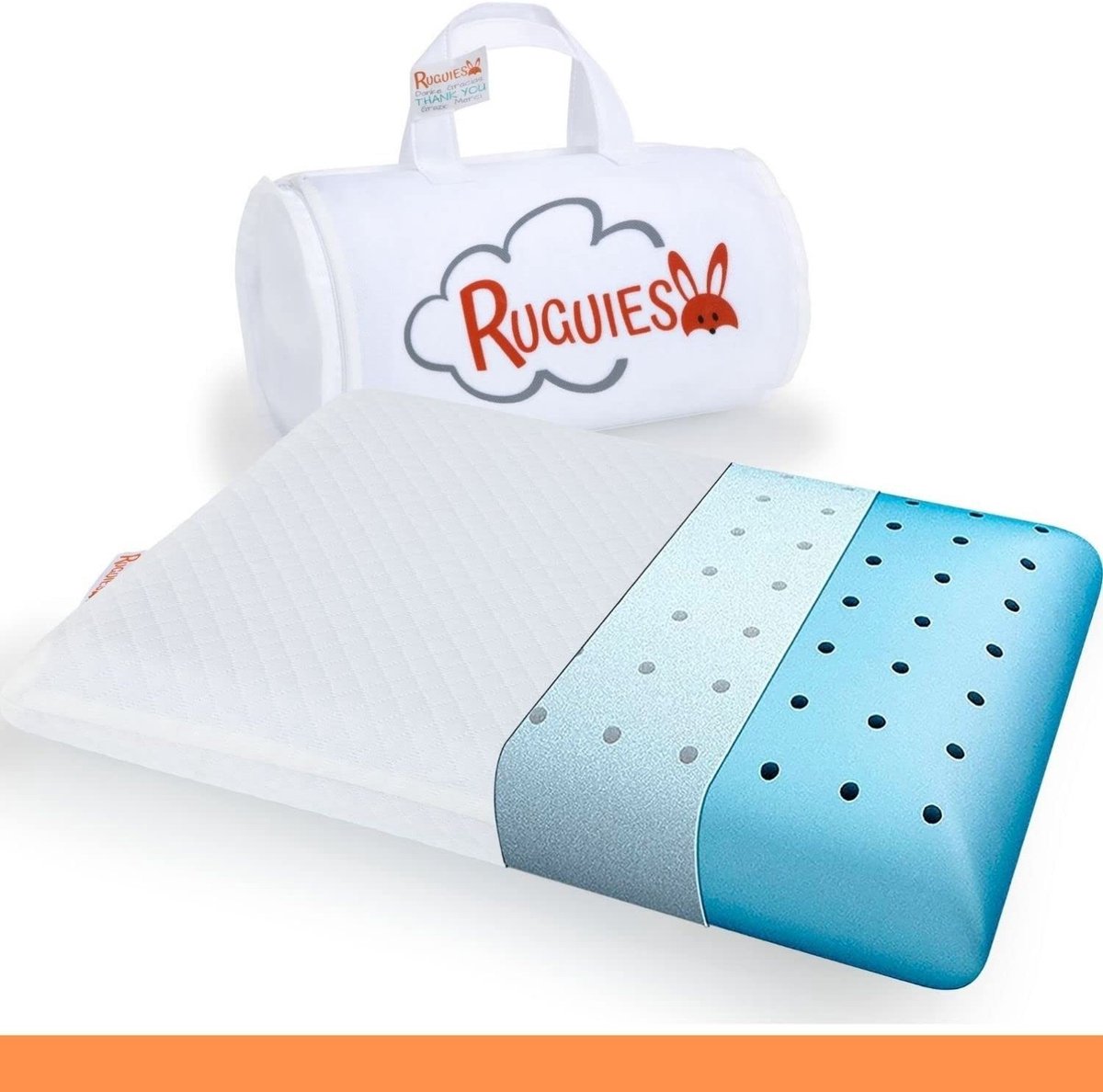 Omgoods - Visco-elastisch Kinderkussen - Ademend en Hypoallergeen, Zonder Rits (58x32x5cm)