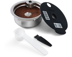 Omgoods - Herbruikbare Tassimo Pads - Koffiecapsules met Zwarte Siliconen Deksel