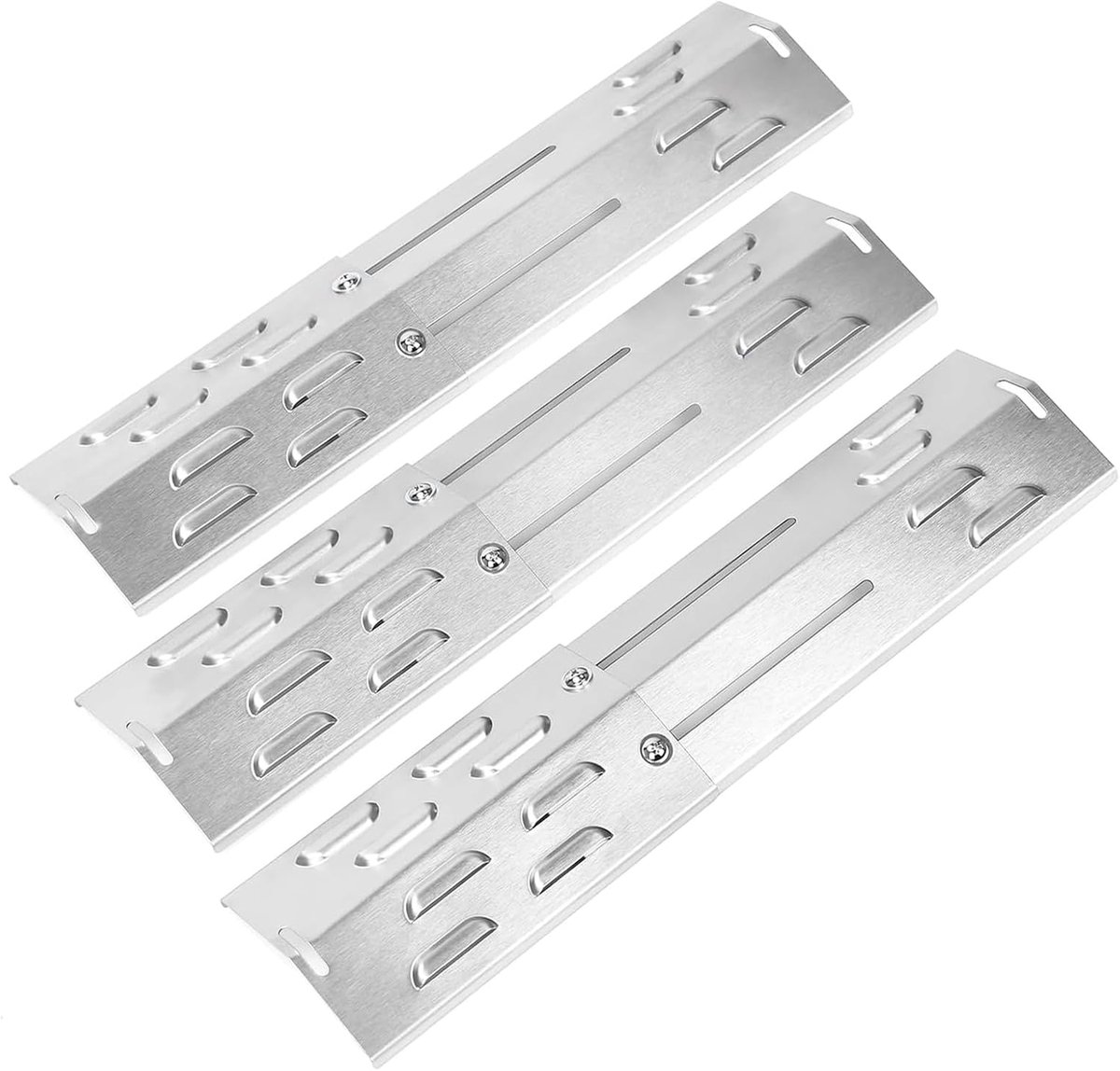 29 tot 43 cm universele branderafdekking voor Enders, Landmann, Charbroil gasgrill, roestvrij stalen verwarmingsplaat, reserveonderdelen voor Burnhard Barbecook, Taino, Proficook, 3 stuks