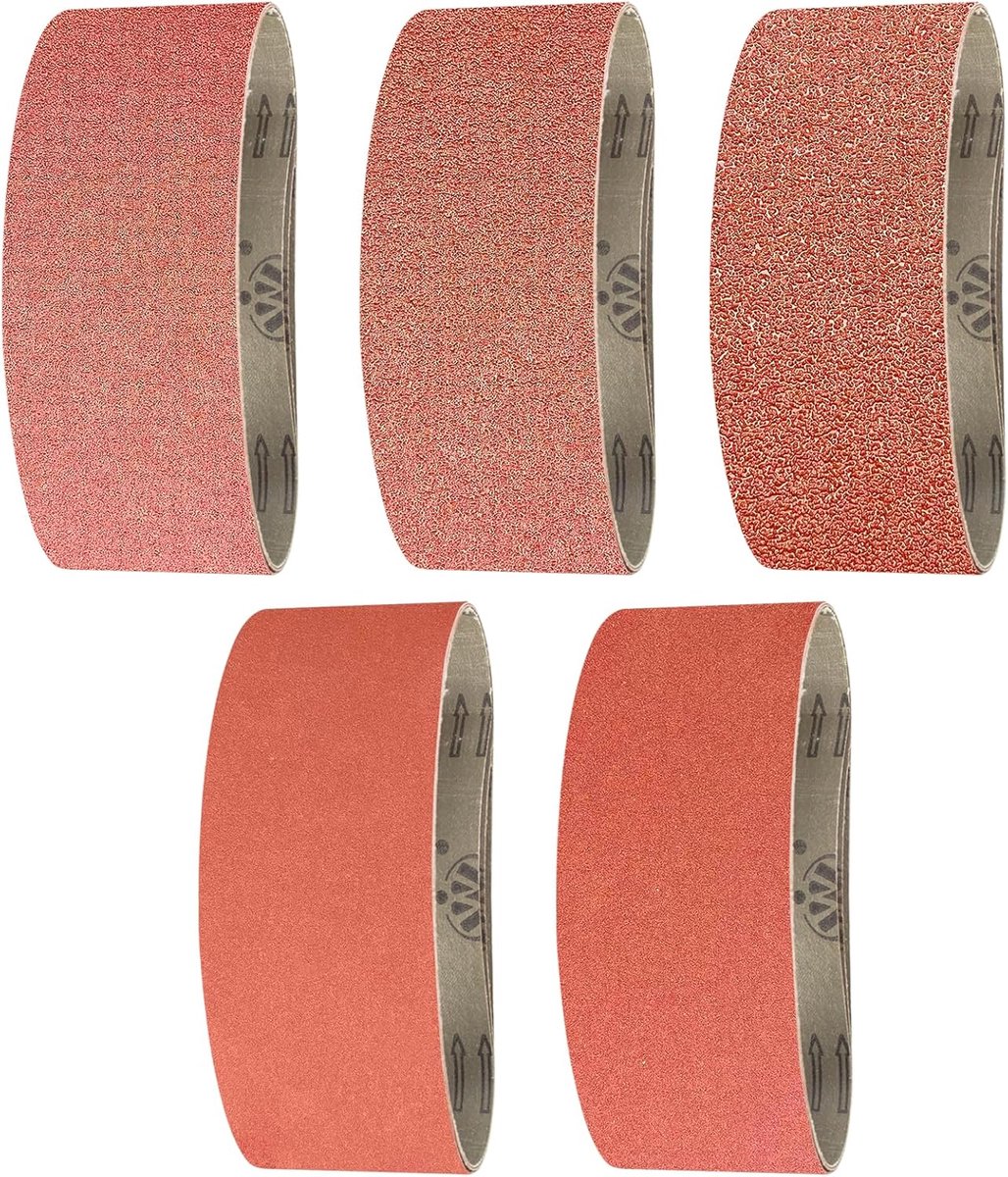 Banden 75 x 510 mm schuurband. voor het polijsten van metaal, hout. 3x40/80/120/180/320 korrels per stuk, schuurpapier voor bandschuurmachines/schuurmachines