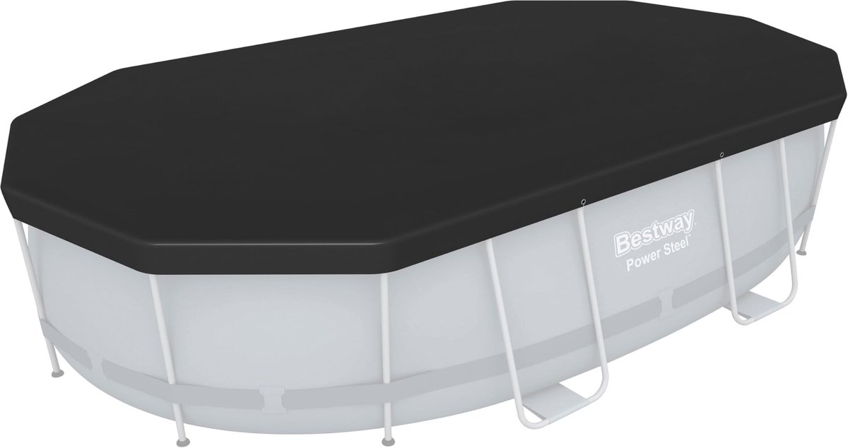 Omgoods - Ovale Zwembadafdekking voor Bovengrondse Zwembaden, 4,27 m x 2,50 m