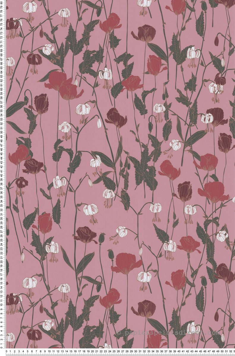 Lutèce – 51250103 – Vliesbehang – Beige / Wit / Groen / Roze