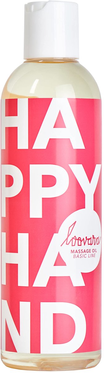 Loovara Massageolie Huile d'Amour 250 ml - HAPPY HAND - Vegan, dermatologisch getest, ideaal voor voorspel en massages voor koppels, compatibel met seksspeeltjes