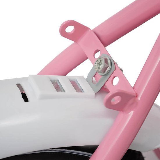 Kinderfiets - Loopfiets met steunwielen - Leren fietsen - Verstelbaar stuur en zadel - 12 inch - Roze — afbeelding 3