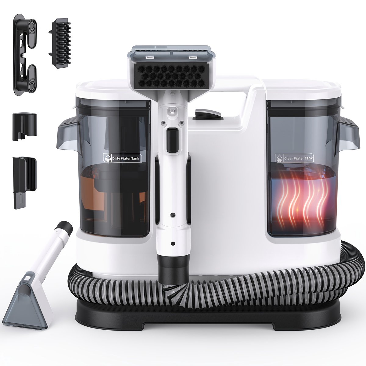 Lubluelu V8 Tapijtreiniger Machine Warm - 1400W Vlekkenreiniger 20KPa Krachtig Zuigkracht -Meubelreiniger - Bank Reiniger Machine - Zetelreiniger- Matrasreiniger