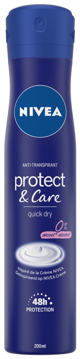 NIVEA Verstuiver Anti-transpirant Spray Beschermen en verzorgen - voor vrouwen - 200 ml