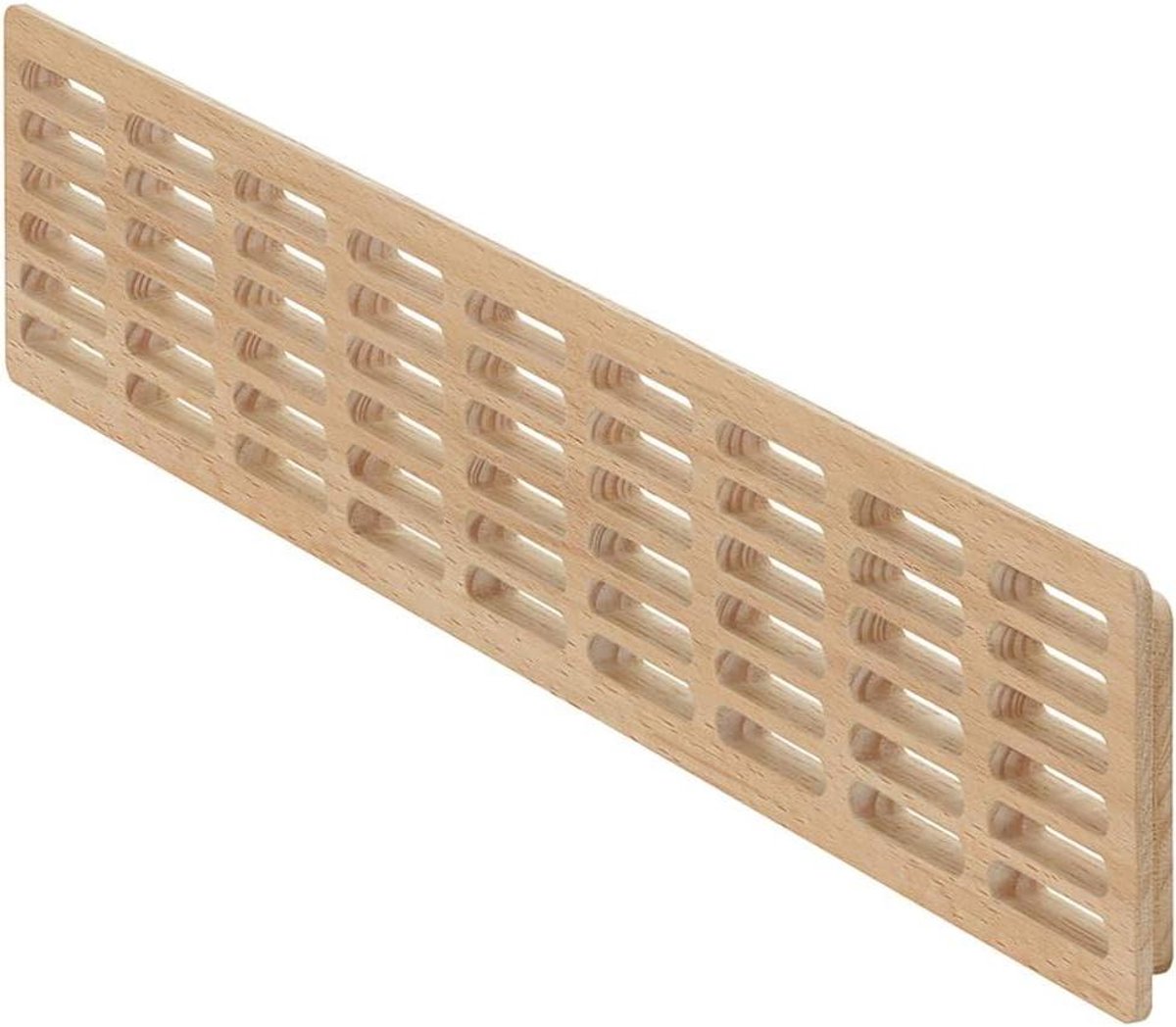 Ventilatierooster Massief Hout - Afvoerrooster Deurventilatie - Meubels Keuken Deur - Echt Hout Fijn Geslepen - 550 x 80 mm