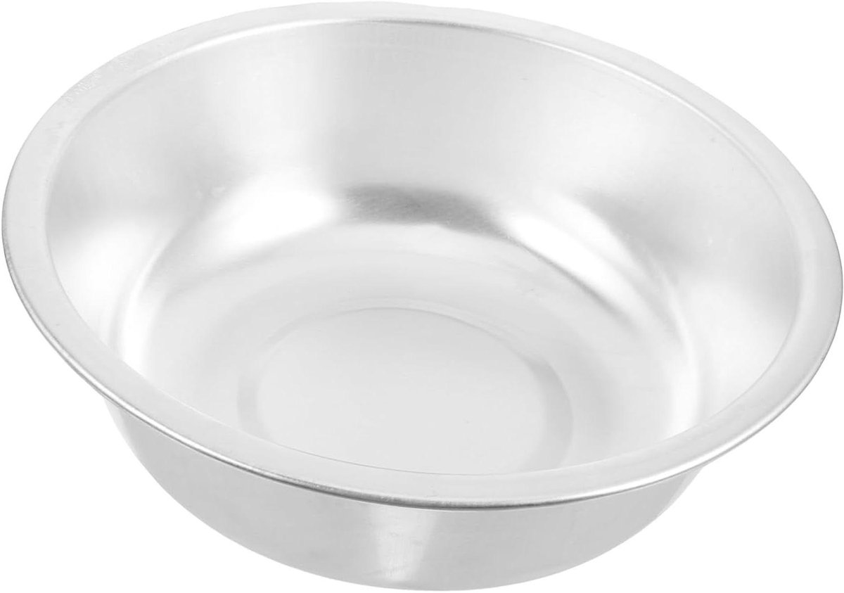 Aluminium Wasbak - Metalen Kom - Keuken Gebruik - Dik Materiaal - 28.5 cm - Zilver