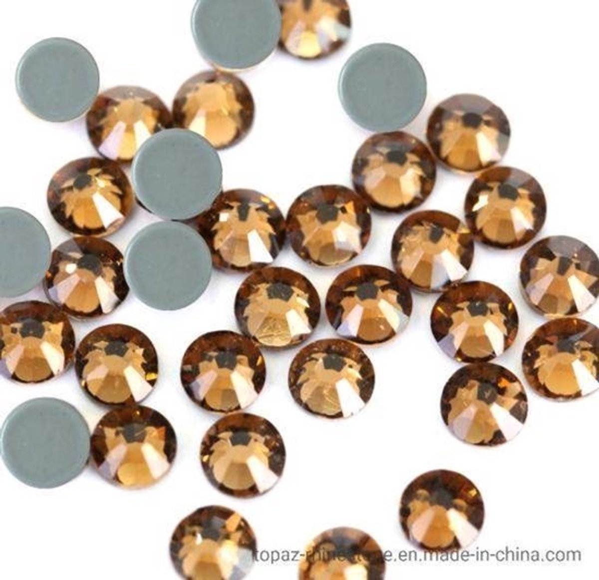 Strass steentjes Rhinestone AAA hotfix Light Topaz SS10