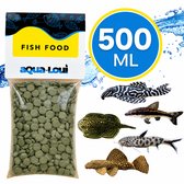 Aqua-Loui® - Spirulina Tabletten (Wafers) - Visvoer voor Pleco's, Bodemvissen en Algeneters - Tropisch Aquariumvoer - Rijk aan Spirulina, Vitamines & Mineralen - 500 ml