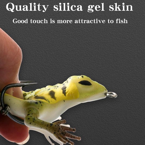 Zeevissen Lizard Kunstaas - Zachte Siliconen Bait - Vissen Op Baars - Scheurbestendige Staart - 13 cm 20 gram - Groen — afbeelding 2