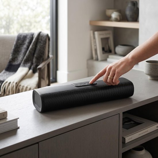 Soundbar voor TV - TV-luidspreker Home Cinema - Films Muziek Gaming - Dubbele Tweeters Woofers - 40 cm - Glanzend Zwart — afbeelding 3