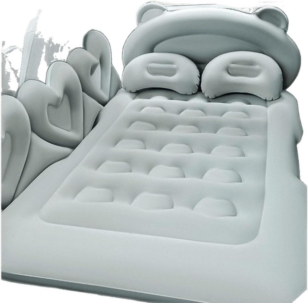 Auto Opblaasbaar Bed - Luchtbed Matras - Reizen Kamperen - Specifiek voor Volvo V60 - Normale Maat - E-Grey