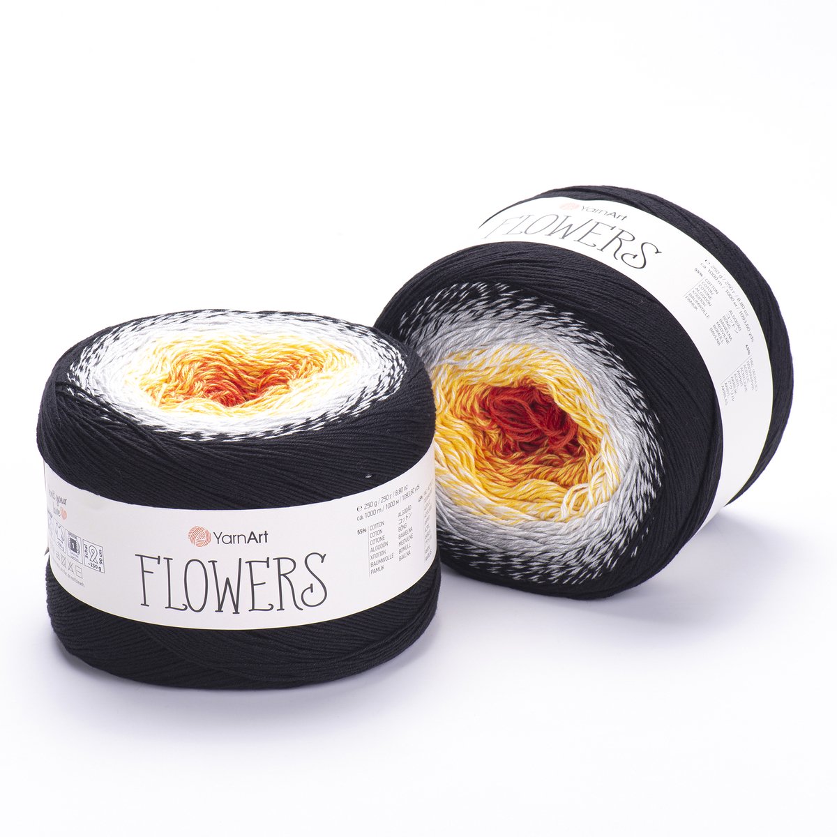 YarnArt Flowers Verloopgaren - 55% Katoen 45% Acryl - voor Haken en Breien - 250g / 1000m - Kleur 259