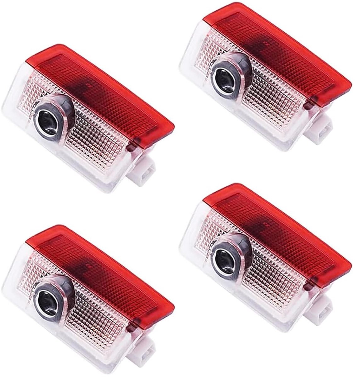 SnelShoppen - 4 Stuks LED-Deurprojectielampen met HD-Ghost Shadow Auto-Welkomstverlichting, Plasverlichting voor A/B/C/E/M/ML/GL/GLA/GLC/GLE/GLS Klass