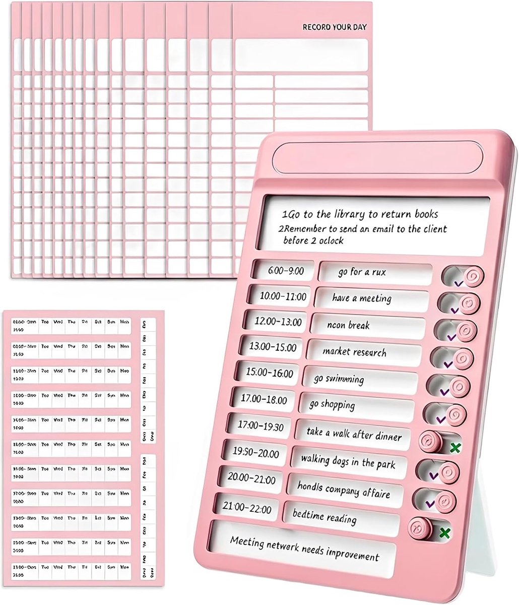 Checklist board met 15 blanco papier - weekplanner voor kinderen - afneembaar werkbord - herinnering aan afspraken - SnelShoppen