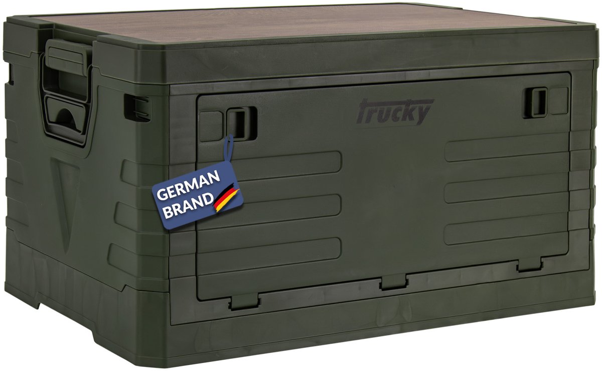 Opbergdoos, assortiment, camping, vouwdoos, opbergdoos met deksel, inklapbaar, opslag, doos, groen, Trucky