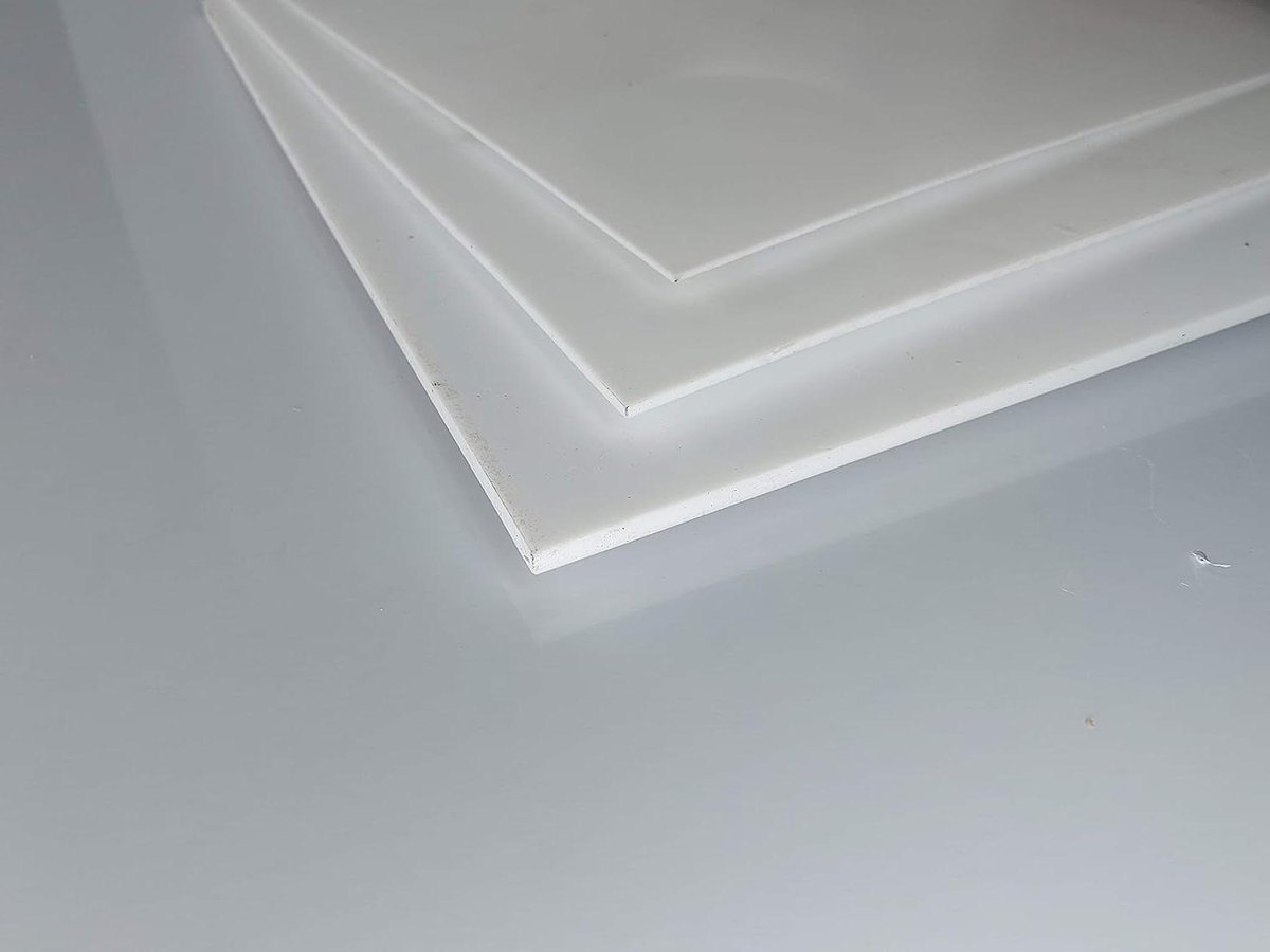 PTFE Plaat - Teflon Plaat - Industriële Toepassingen - Lage Wrijvingscoëfficiënt - 29.5 x 29.5 x 2 cm - Wit