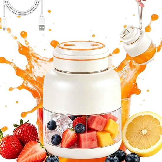 Draagbare Blender - Persoonlijke Blender - Gezonde Drankjes Maken - Efficiënte Voedingsstofbehoud - 800 Milliliter - Wit — afbeelding 2