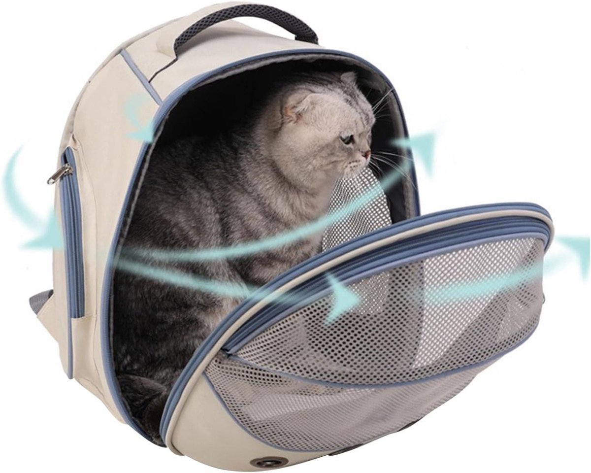 Huisdier Drager - Kattentas Puppy Rugzak - Reizen met Huisdier - Optimaal Ventilatieontwerp - 42L x 31B x 10H cm