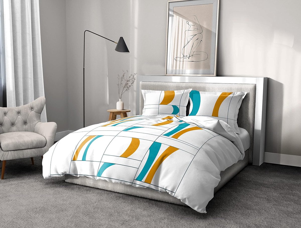 Home Linge Passion - dekbedovertrek, 3-delig, 100% katoen, 57 draden/cm², voor tweepersoonsbed, 220 x 240 cm, Atoll - ShopVlot