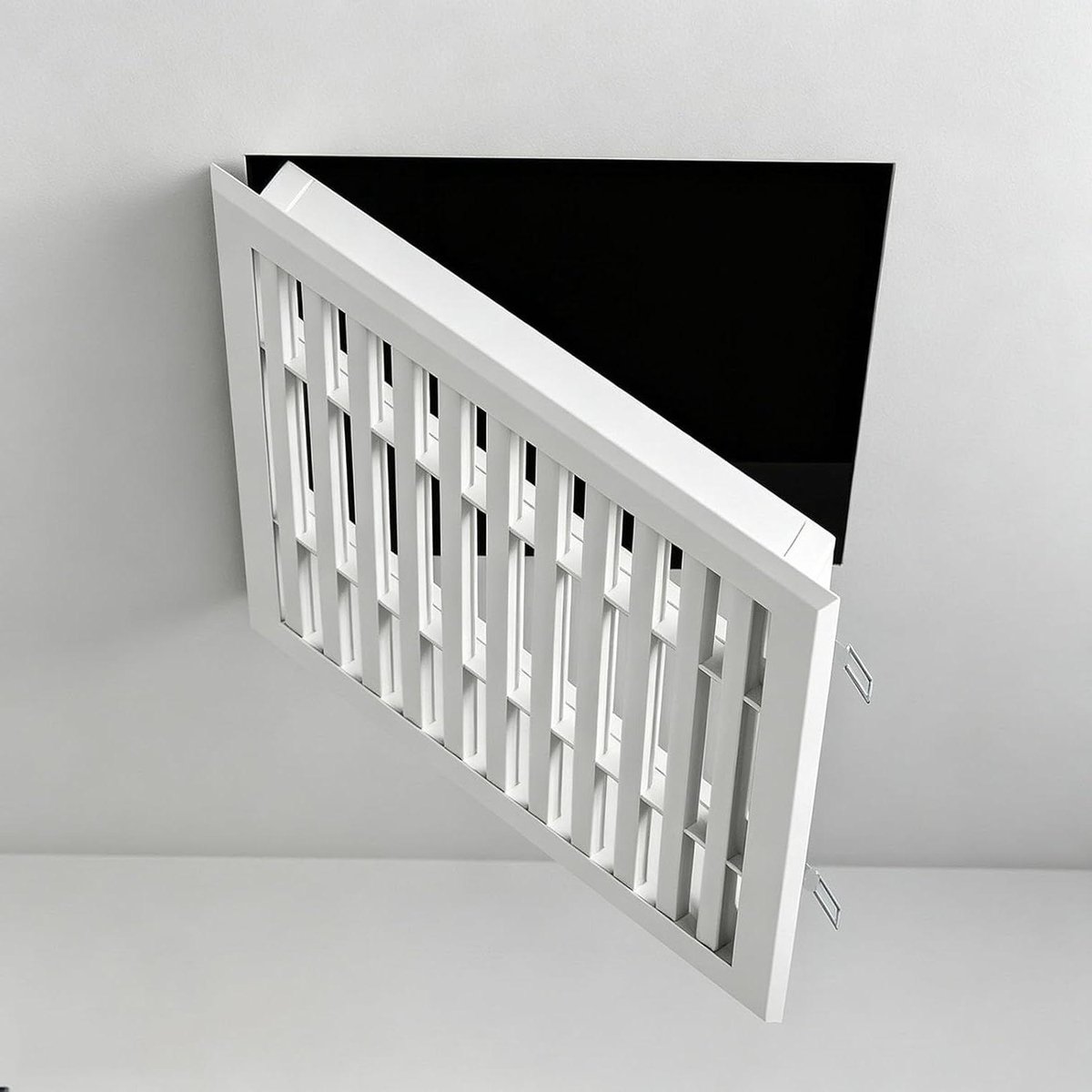 Ventilatierooster Lamellen - Luchtstroom rooster - Verbeteren luchtcirculatie - Verstelbare lamellen - 14x22cm - Wit