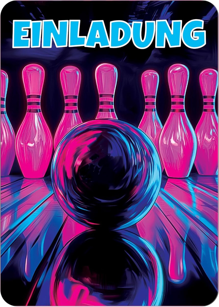 PACKLIST® Bowling Party Uitnodigingskaarten voor kinderverjaardag, 12 x uitnodiging voor verjaardag, perfect het - ShopVlot