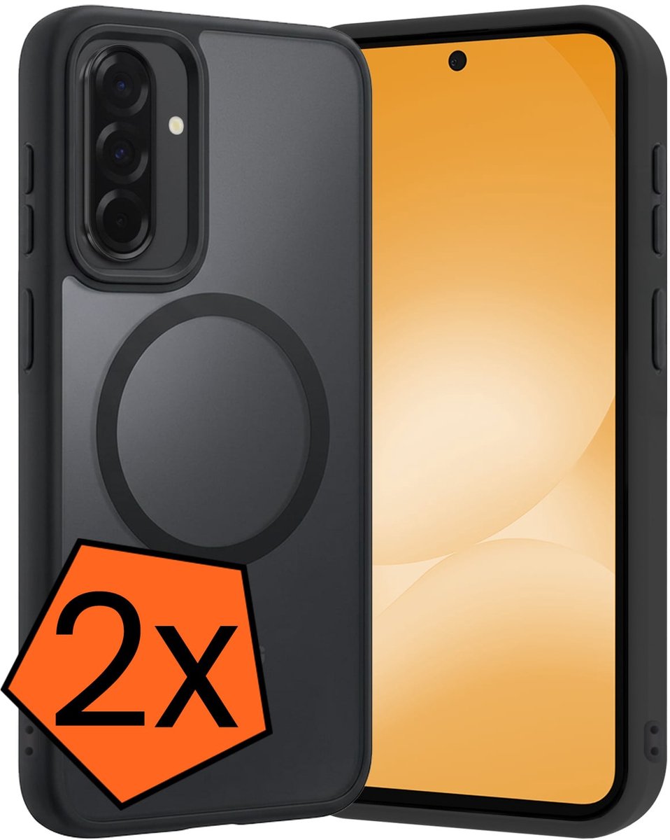 Hoes - 2 Stuks - Geschikt voor Samsung Galaxy A56 - Magsafe Compatible - Sterk & Shockproof - Back Cover - Shock Proof Case - Telefoon Hoes - Zwart