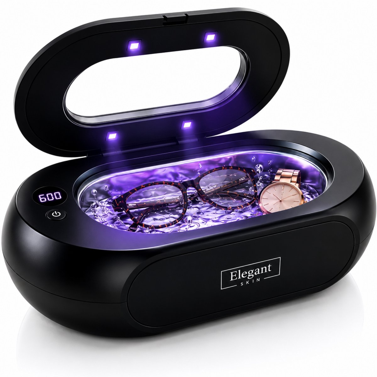 Ultrasoon reiniger met UV desinfectie - Ultrasoonreinigers voor brillen en sieraden - 600 ML - Brillenbad - Ultrasone brillenreiniger - Ultrasonic cleaner - Ultrasoon reinigingsapparaat - Gebitsreiniger voor kunstgebit