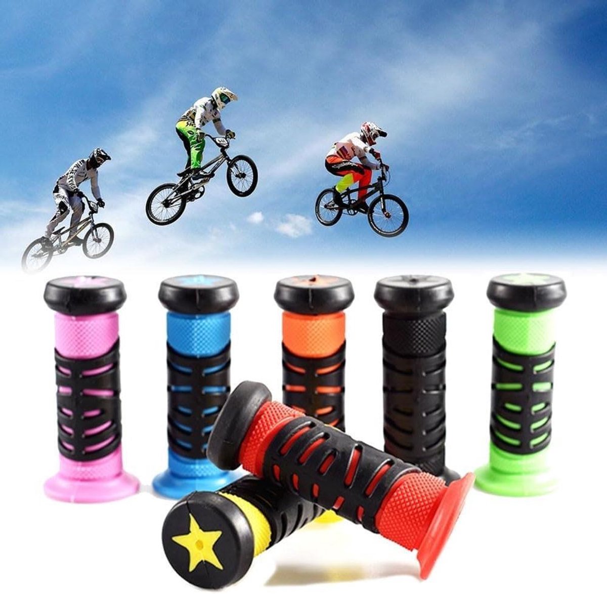 Fiets Handvatten - Kinder Grips - Veilig Fietsen - Antislip Veiligheidsgrip - Standaard Stuur - Meerdere Kleuren