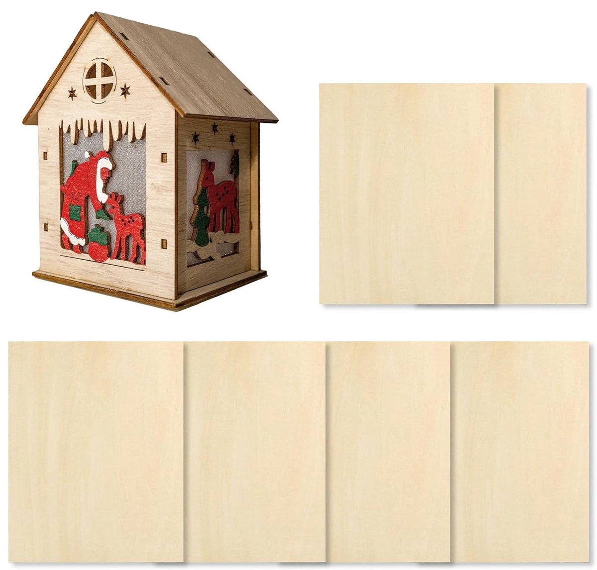 Houten Platen - Lindehout Platen - Hobbyprojecten Maken - Precisie CNC Snijden - 45x30 cm - Onbewerkt