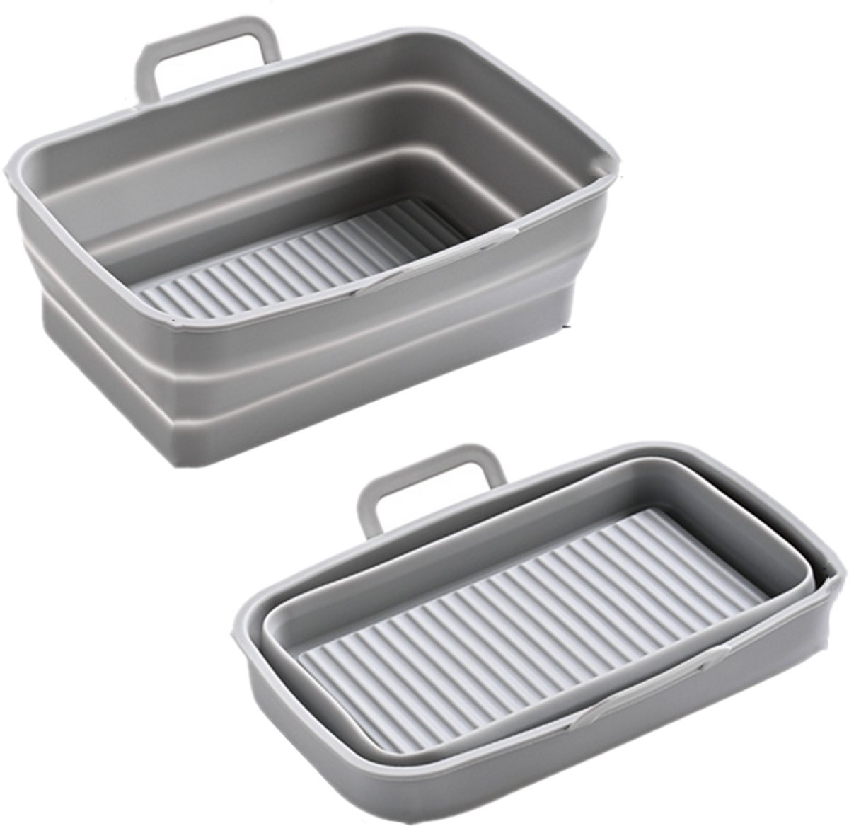 Opvouwbare vierkante Airfryer siliconen mal 19,5x12,7x7 cm