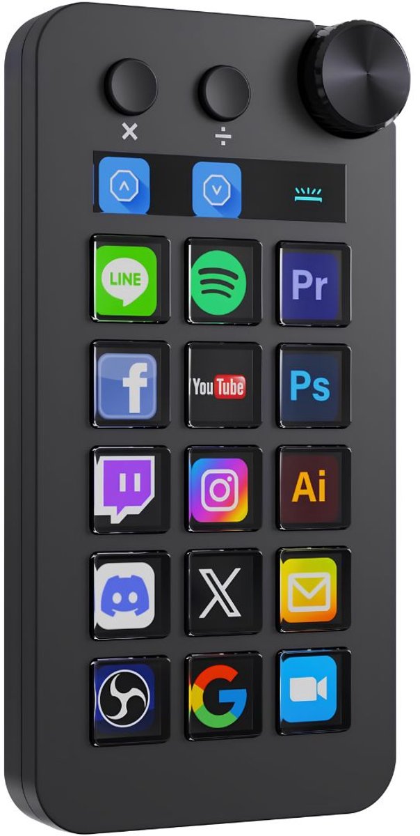 JCP® Stream Deck - Streamingdeck - Streaming Deck - Zwart - 18cm x 13cm x 6cm