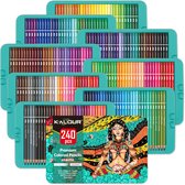 Kleurpotloden voor Volwassenen en Kinderen - 240 Stuks – Professioneel Tekenset - Uitgebreide Art Set - Met Kleurcodes