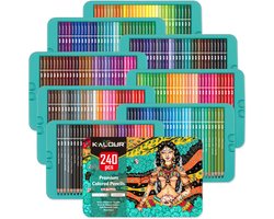 Kleurpotloden voor Volwassenen en Kinderen - 240 Stuks – Professioneel Tekenset - Uitgebreide Art Set - Met Kleurcodes