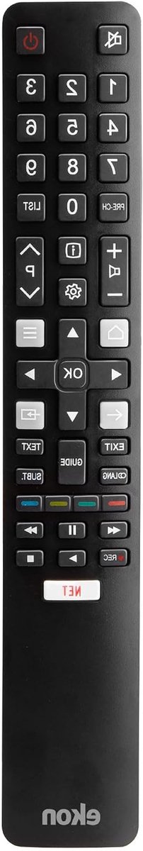 Universele Afstandsbediening - Vervangende Afstandsbediening - TV Bediening - Direct Klaar Voor Gebruik - 8 Meter Bereik - Zwart
