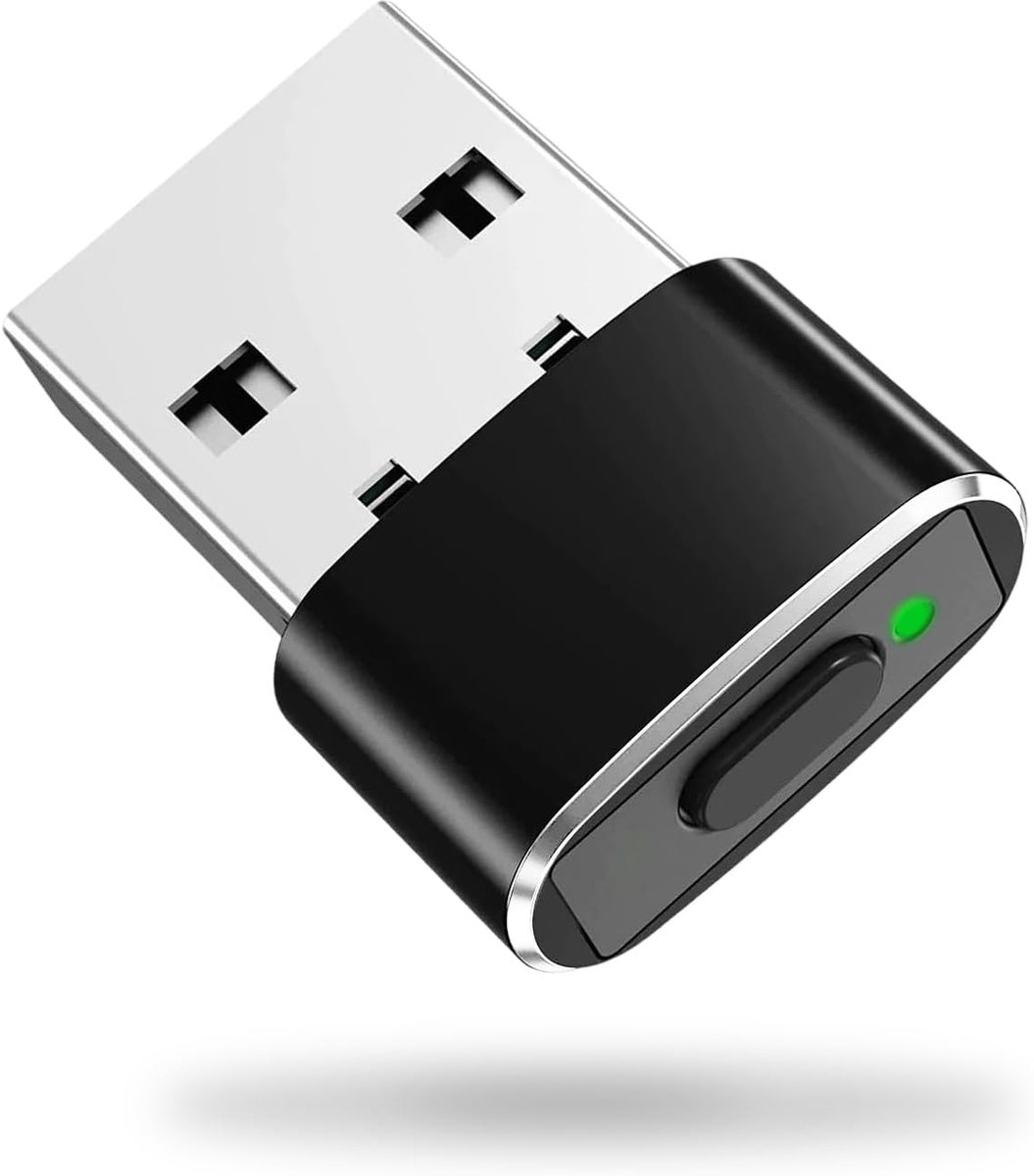 Muisjiggler, niet-detecteerbare USB-muisbeweger Jiggler, muiswiebeler met schakelknop en 3 Jiggler-modi, geschikt om laptop/computer wakker te houden, zonder stuurprogramma