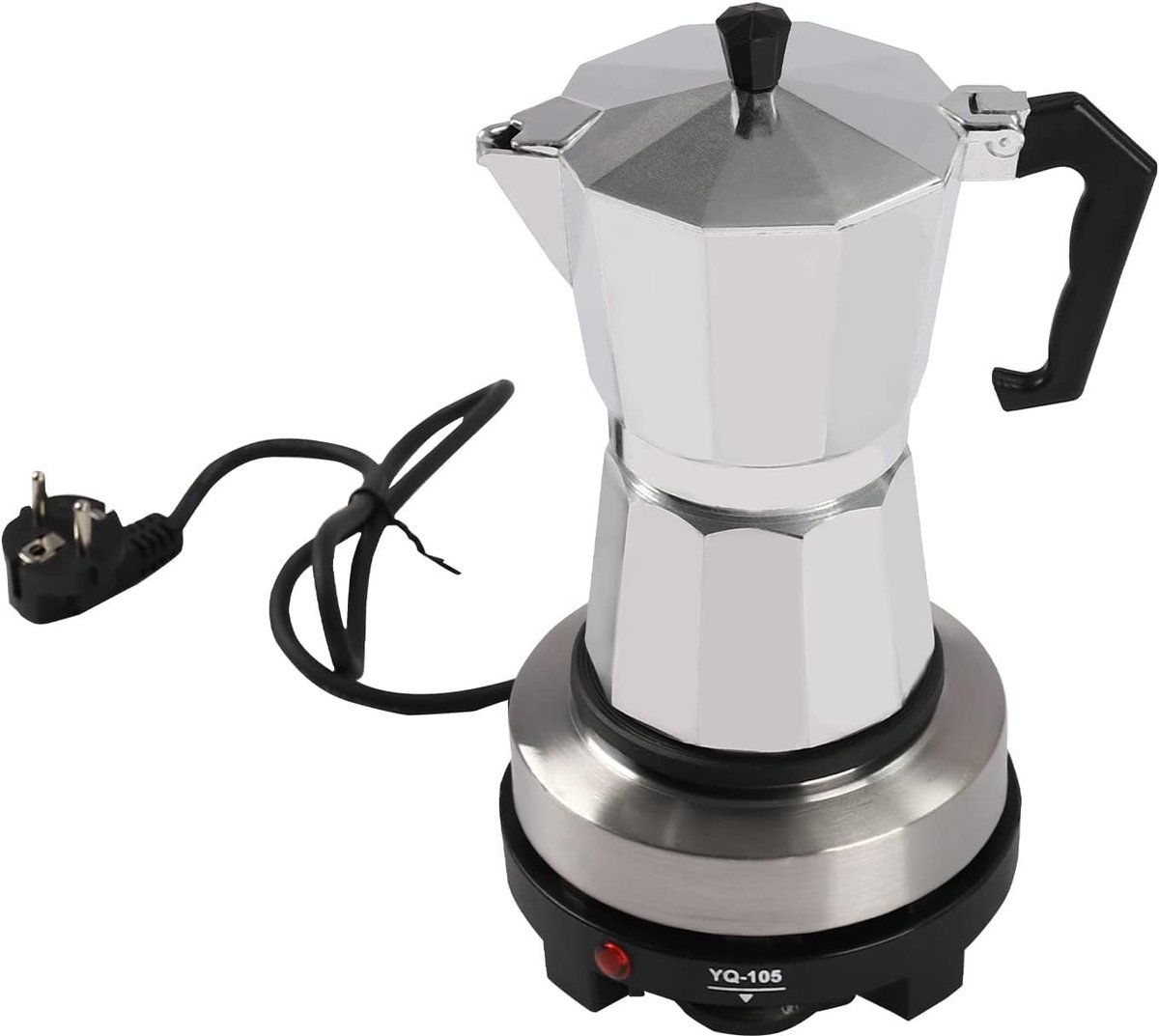 Omgoods - Elektrische Espresso Machine met 300 ml Mocha Jar - Koffiemaker voor 6 Koppen