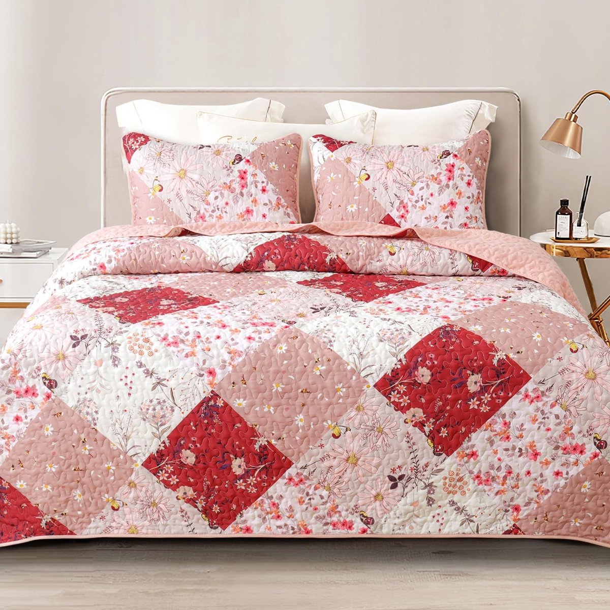 Omgoods - Duvet Cover Set 240 x 260 cm met Gedrukt Motief voor Alle Seizoenen