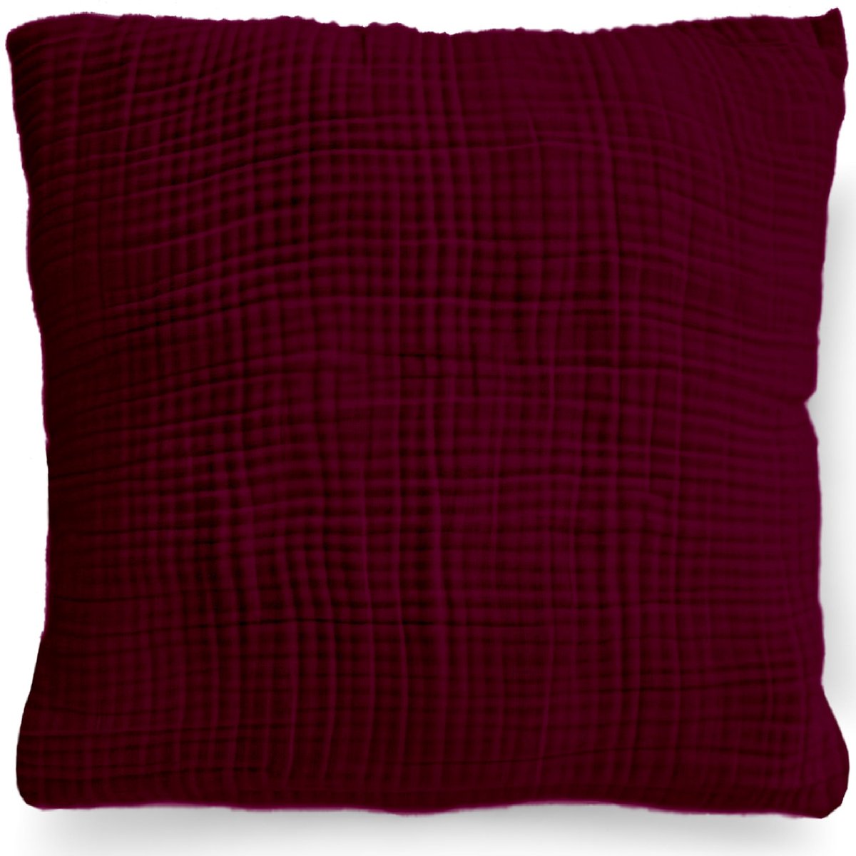 Omgoods - Biologische Mousseline Kussensloop 80 x 80 cm in Bordeauxrood