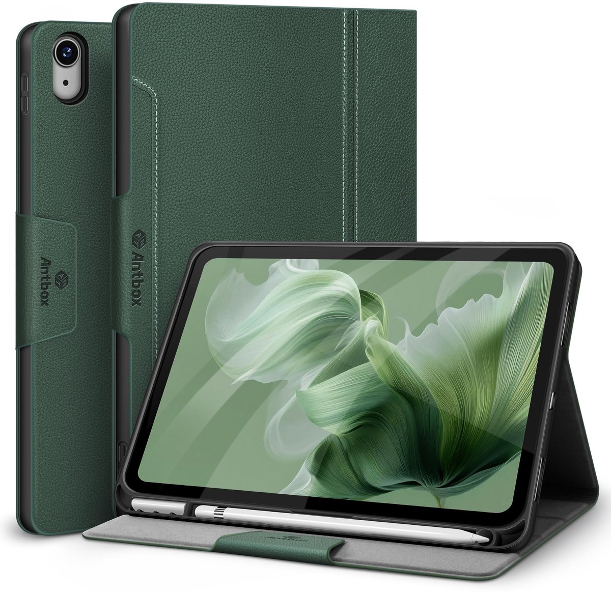 PU Leather Case voor iPad 11e Gen 2025 en 10e Gen 2022 met Penhouder - Groen
