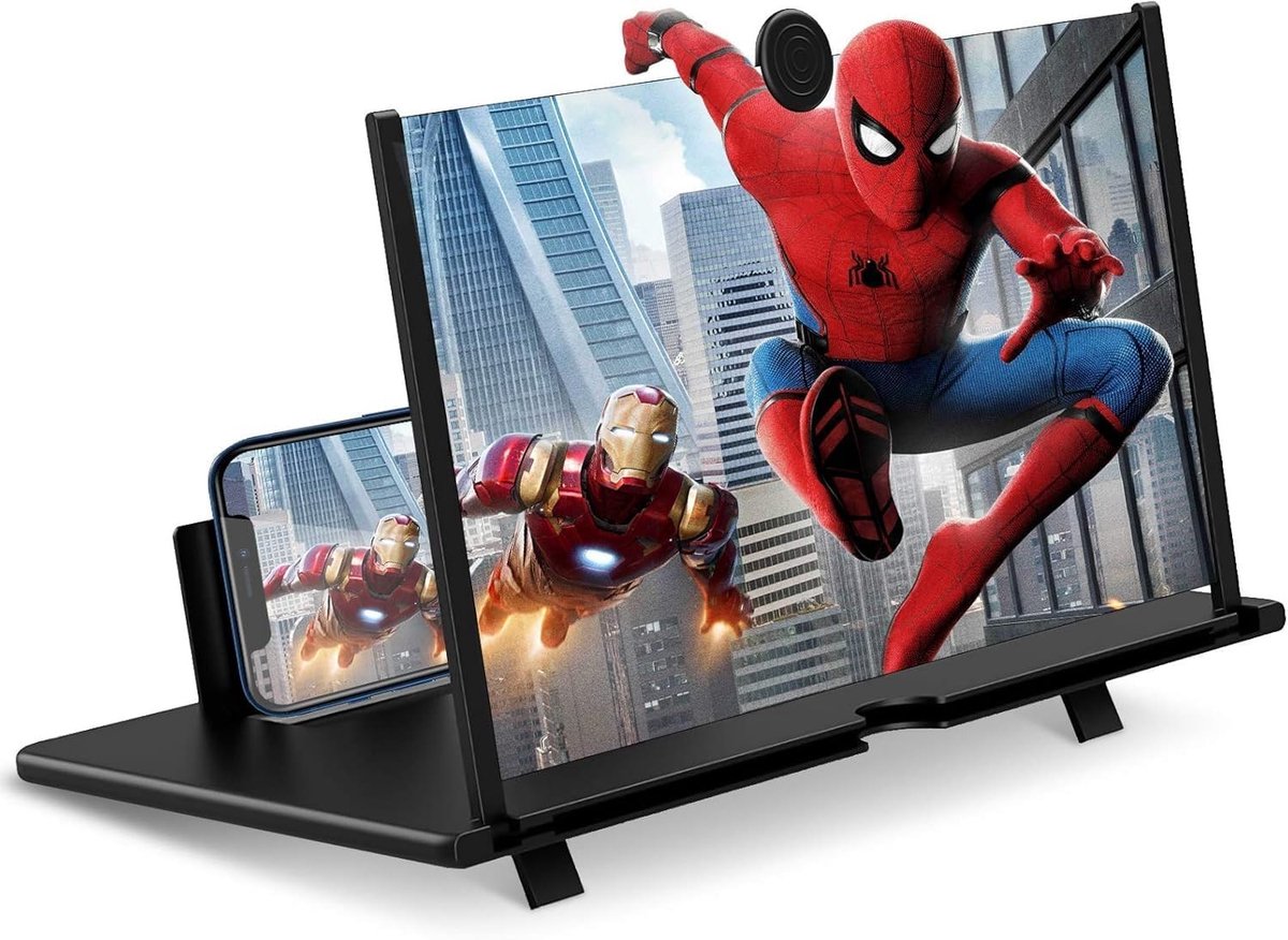 Omgoods - 14 Inch Telefoon Vergrootglas Scherm - HD Vergroter met Opvouwbare Standhouder