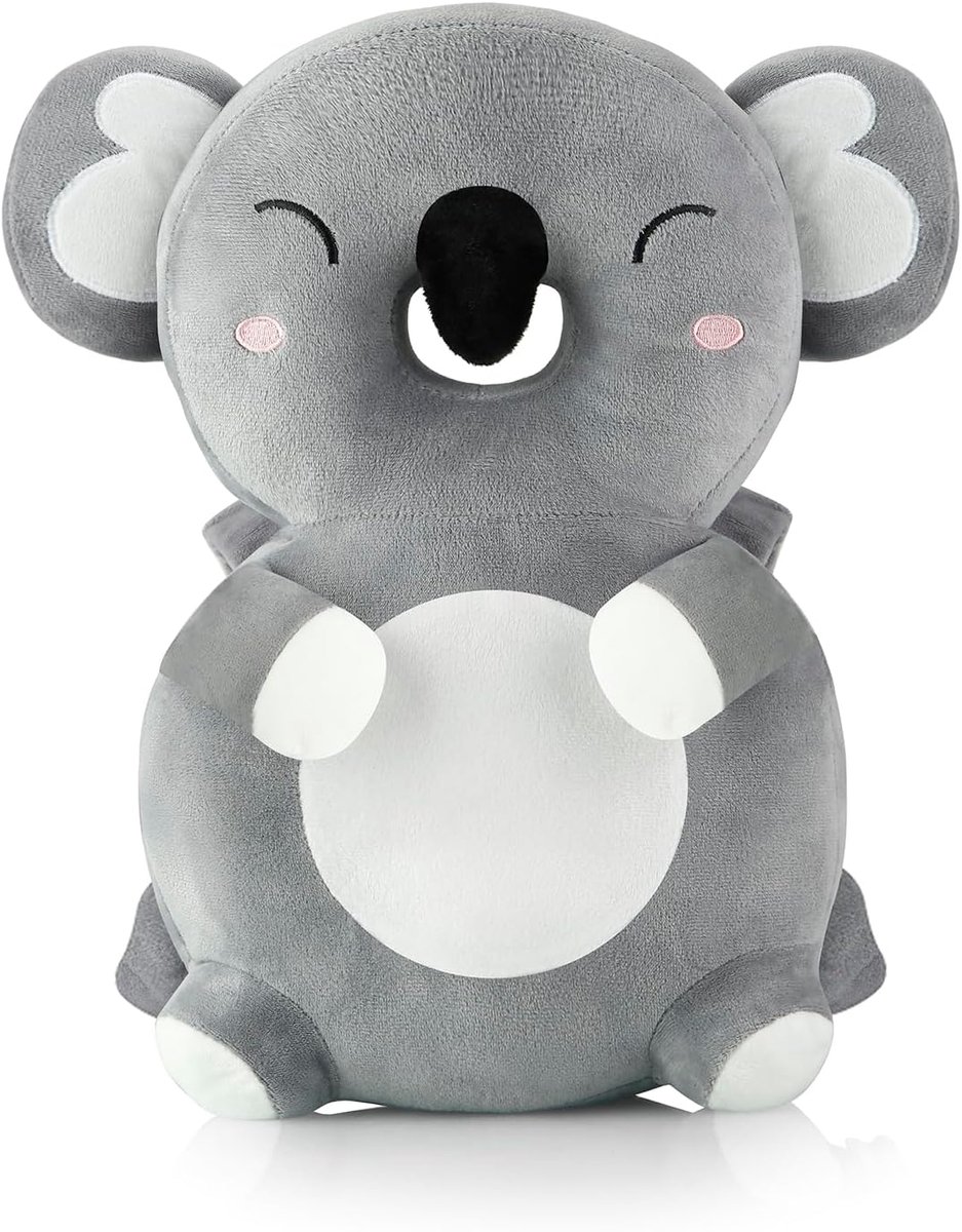 Baby Hoofdbescherming Rugzak, Peuter Loop Hoofdbeschermer, Verstelbare Hoofdbeschermer Pad Veiligheidskussen (Koala Grijs)