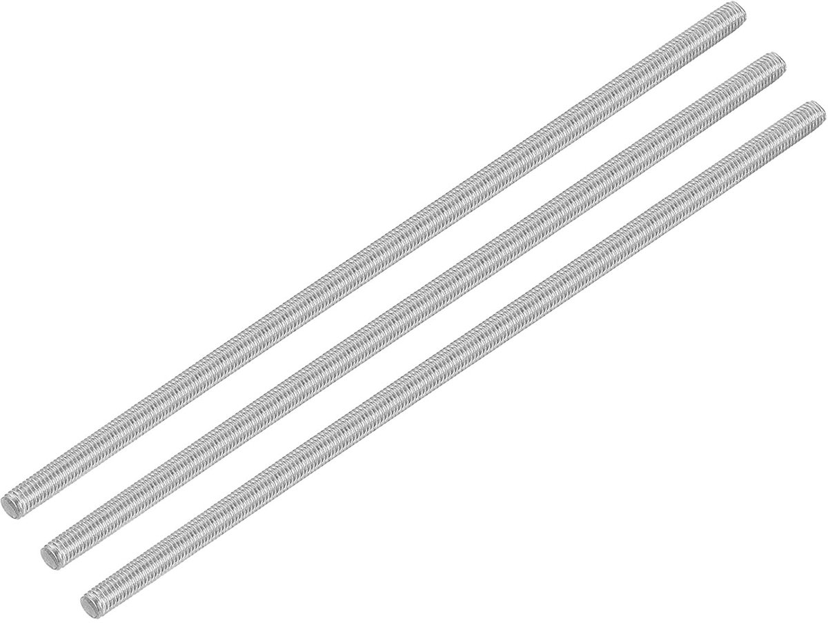 3 stuks draadstangen, M5 x 170 mm roestvrij staal 304 klinknagels stang rechtse schroefdraad M5-0.8 voor montage van meubels en machines