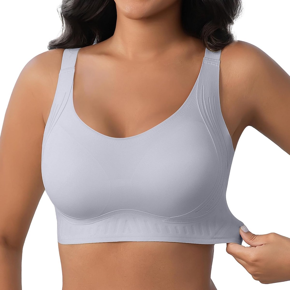 Bra Naadloos Spoorloos Volledige dekking Push-up, Plus Maat met Instelbare Schouderbanden, Ademend en Comfortabel