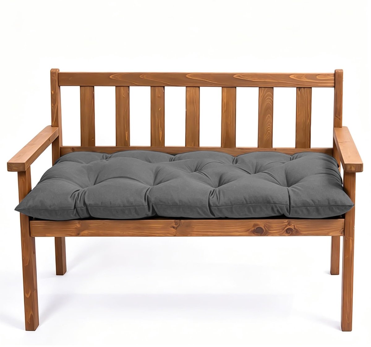 Omgoods - Bankkussen 100 x 50 x 10 cm, Waterdicht Tuinkussen voor Buiten - Donkergrijs
