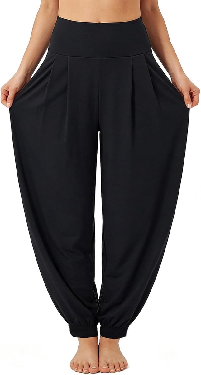 Yogabroek voor dames, comfortabel, harembroek, hoge taille, voor sport, dans, pilates, dans, pyjama