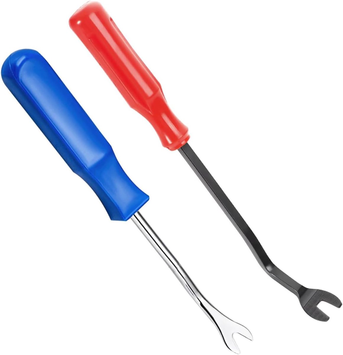 Clip-tang voor auto, 2 stuks demontagegereedschap voor autobekleding van staal, clip remover tang met anti-rolgreep, binnenbekleding gereedschap, rood blauw, voor doe-het-zelvers, autoreparatie, deur