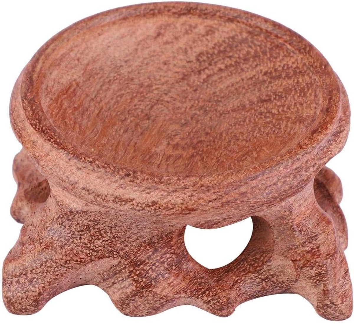 Bal Standaard, Palissander Houten Display Basis, Wortelhout Decoratieve Houder voor Kristallen Ballen en Stenen