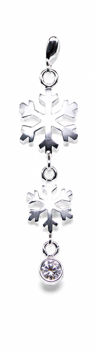 AuBor ®. Hanger. Zilver. De eerste sneeuw met kristal